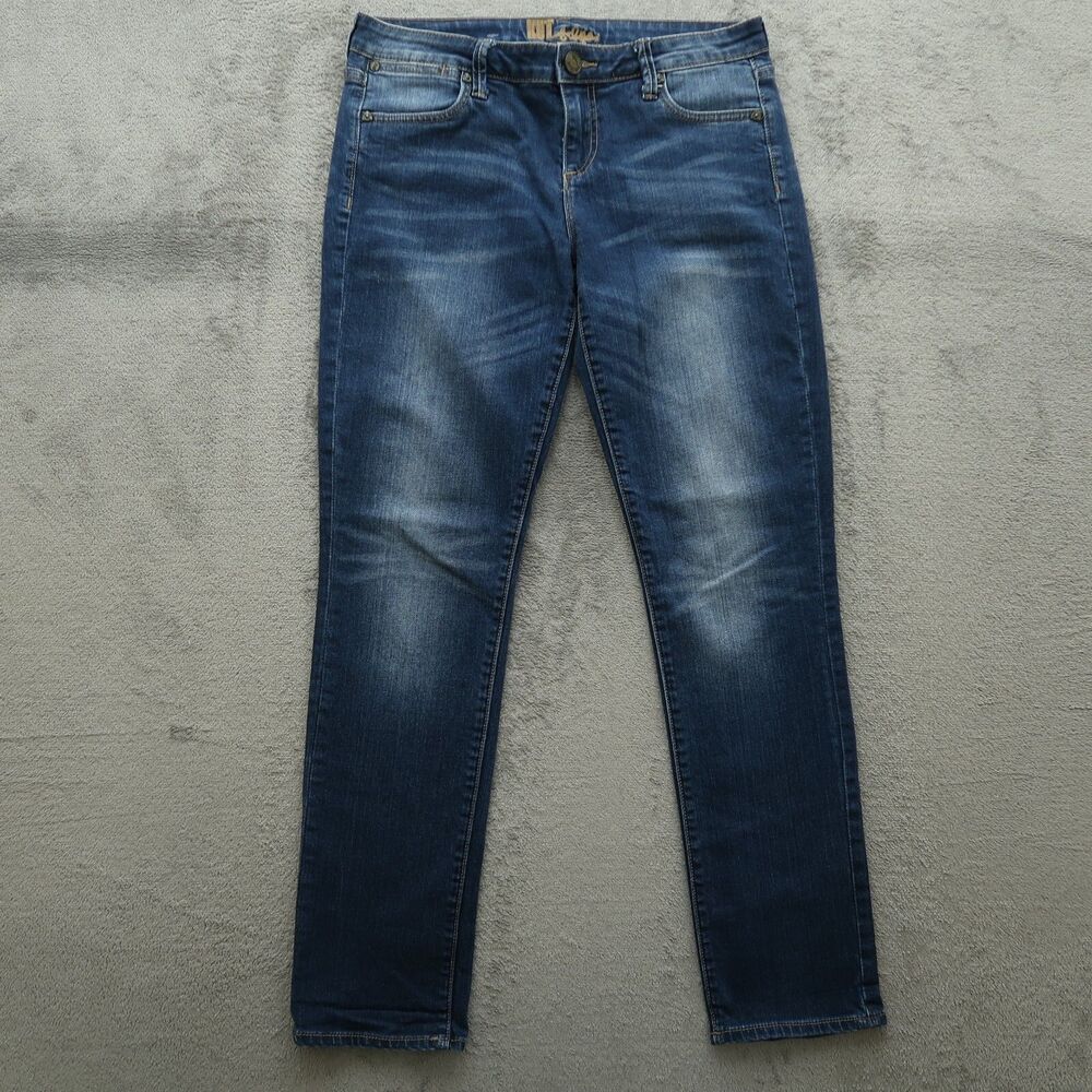 KUT from the Kloth Jeans Women's Size 6 Blue Low-Rise Straight Denim 30" Inseam